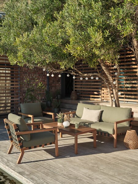 Loungesæt LITSBACKEN 4,5 pers. hårdttræ