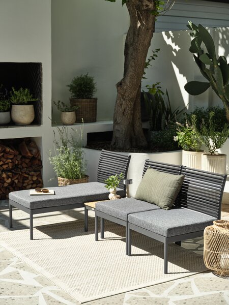 Loungesett FURUBACKEN 3 seter svart