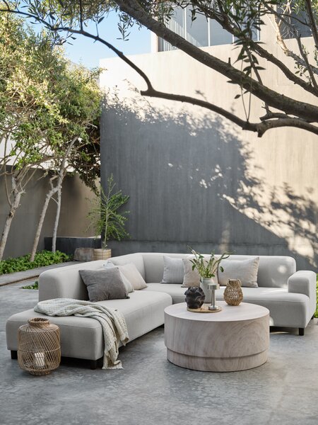 Lounge stol STORLIEN Ø90xv41 travertin