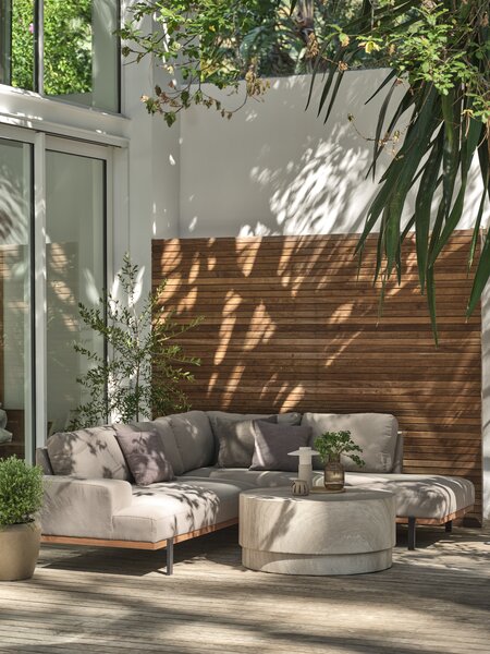 Lounge stol STORLIEN Ø90xv41 travertin