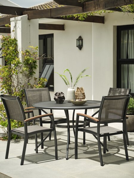 Vrtna miza LARVIK Ø120 siva