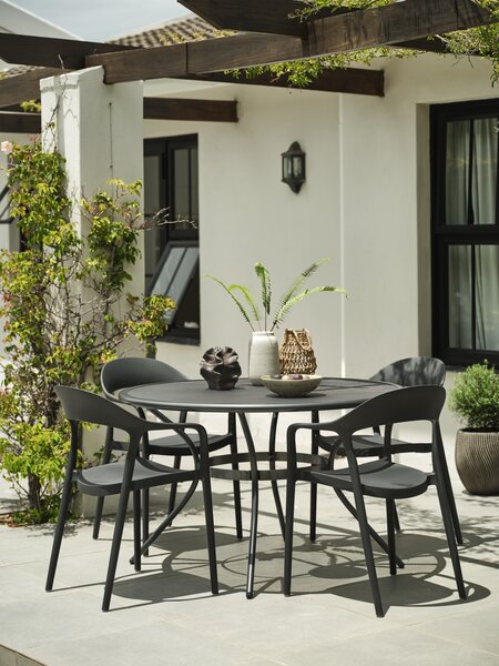 Vrtna miza LARVIK Ø120 siva