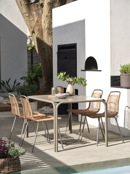 Table de jardin RAUMA l90xL140 sable foncé