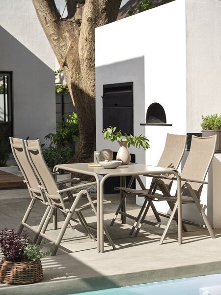 Table de jardin RAUMA l90xL140 sable foncé