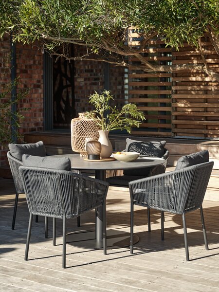 Trädgårdsbord VAMDRUP Ø120 grå