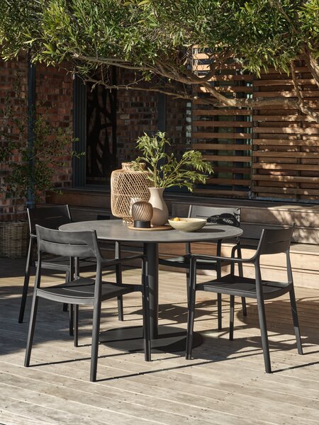 Trädgårdsbord VAMDRUP Ø120 grå