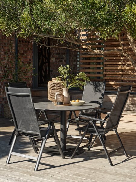 Trädgårdsbord VAMDRUP Ø120 grå