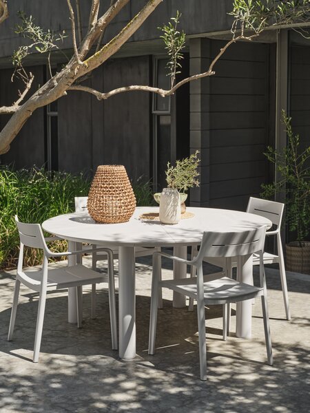 SURNADAL Ø150 Tisch + 4 INGSTRUP Stuhl beige