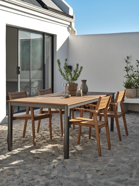 Table de jardin ULBJERG l99xL214/297 bois massif