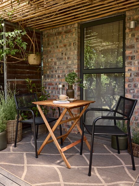 VRAADAL D62 stol tvrdo drvo + 2 HEMSEDAL stolice crna