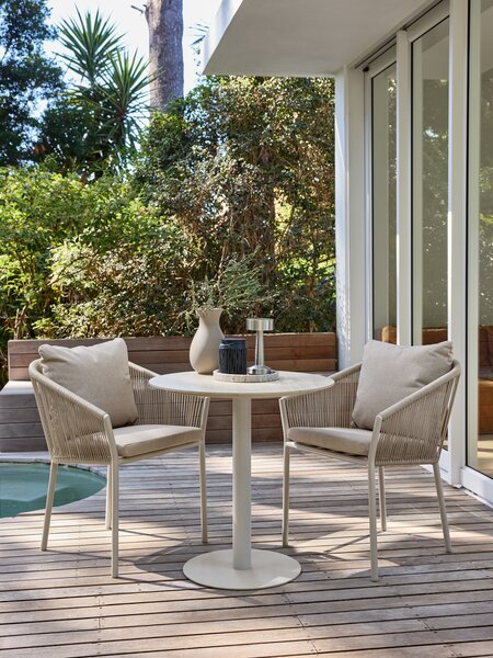 Balkonový stolek VAMDRUP Ø70 béžová