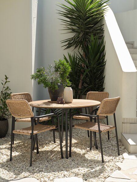 Стіл RANGSTRUP д.110см натура/чорний