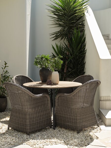 Стіл RANGSTRUP д.110см натура/чорний