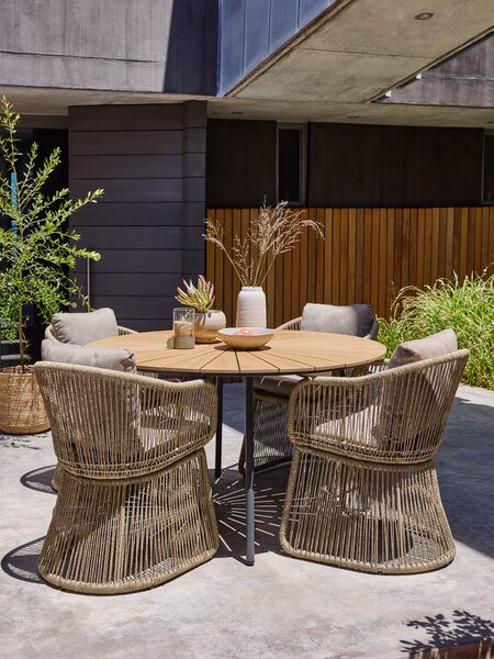 RANGSTRUP Ø130 table + STORDALEN chaises naturel