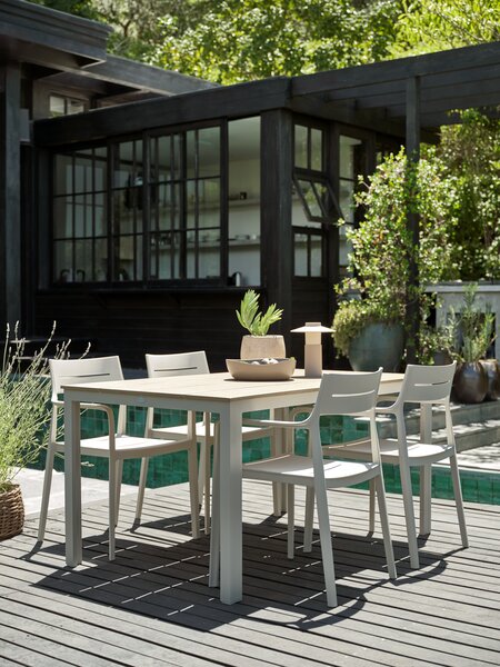 MARIELYST D150 stůl + 4 INGSTRUP židle béžová