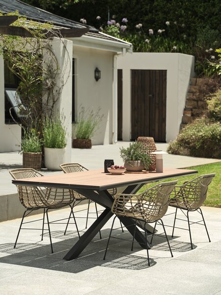 YPNASTED L215 bord + 4 ILDERHUSE stol natur