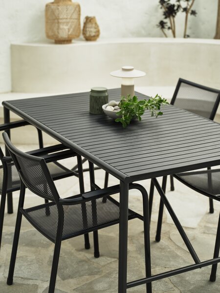 Tuintafel VIERLI B90xL149 zwart