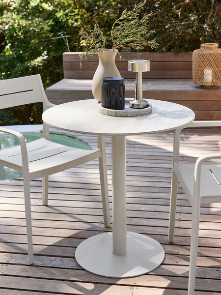 Balkonový stolek VAMDRUP Ø70 béžová