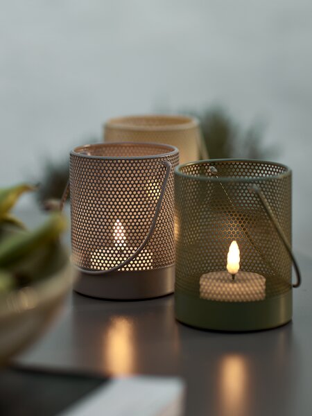 Lanterne VIBE Ø8xH10cm assorteret