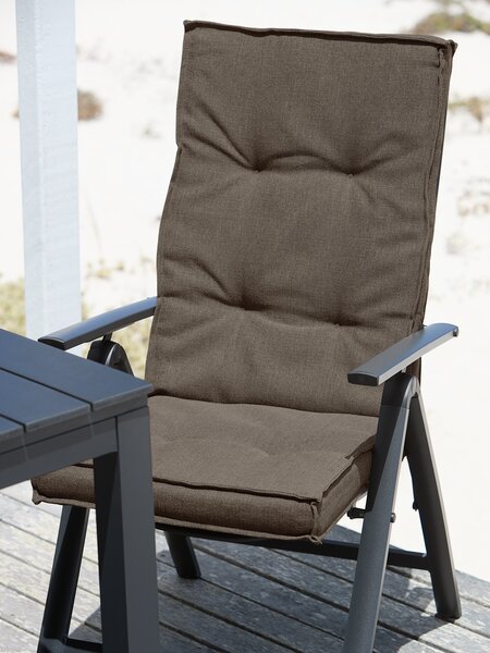 Garden cushion recliner chair REBSENGE dark sand