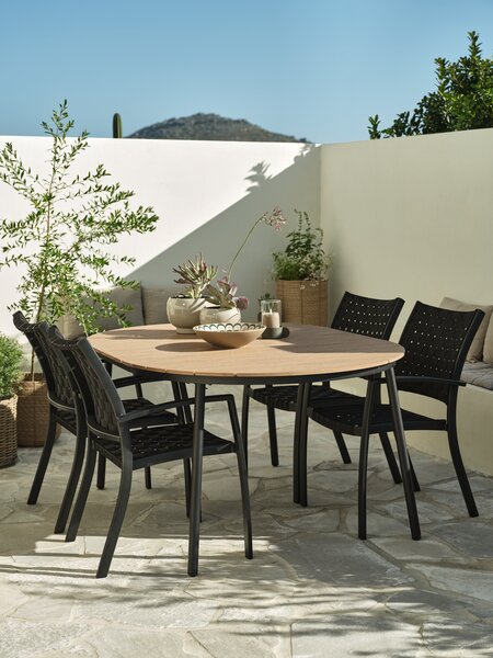 AKTIVEN D118/168 miza naravna + 4 GLOMFJORD stoli