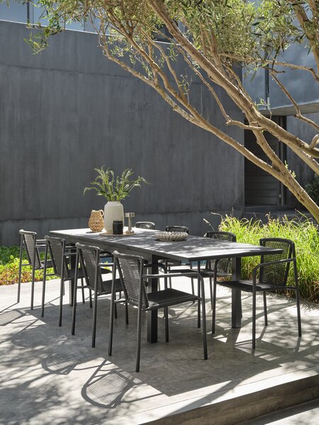 Table de jardin VATTRUP l95xL172/276 noir