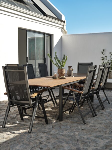 Table de jardin ULBJERG l99xL214/297 bois massif