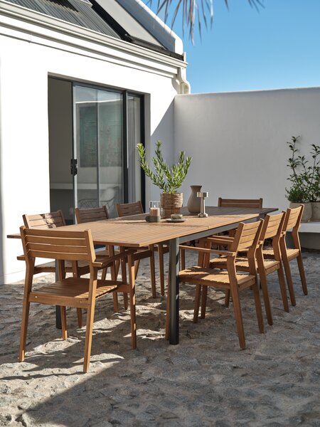 Table de jardin ULBJERG l99xL214/297 bois massif