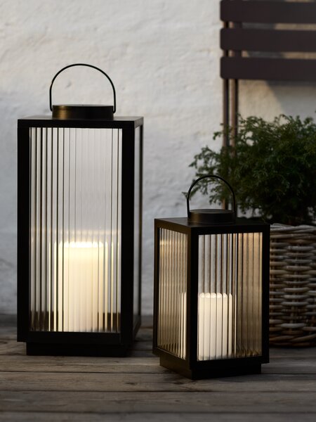 Lanterne GULDSMED B16xL16xH29cm m/ LED sort