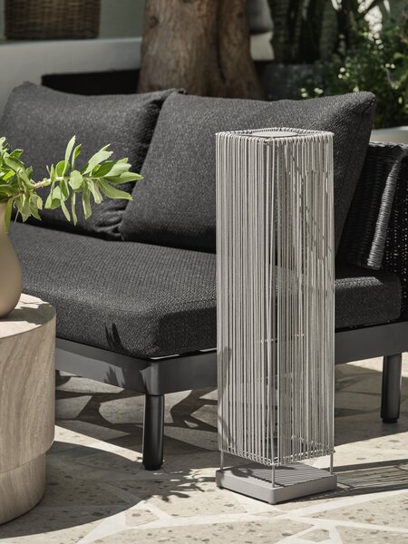 Genopladelig gulvlampe BRISE B20xL20xH80 cm grå