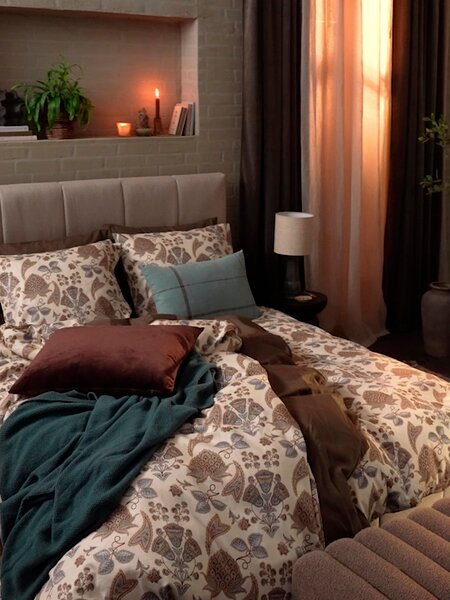 Juego de sábanas de satén MIMMI 240x280 arena