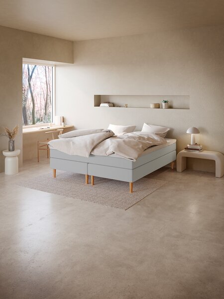 Kontinentalseng 180x210cm DUNLOPILLO ENA grå-32 Medium