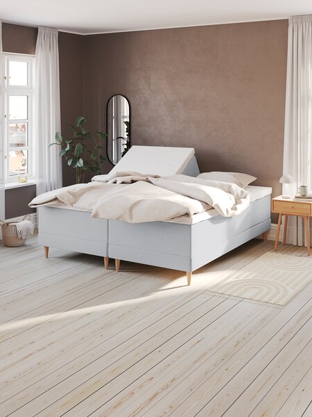 Elevationsseng 180x210cm DUNLOPILLO OSA grå-32 Fast