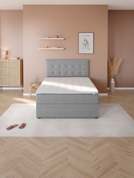 Sommier tapissier 140x200cm TYLDA STORAGE Gris-23 Moyen