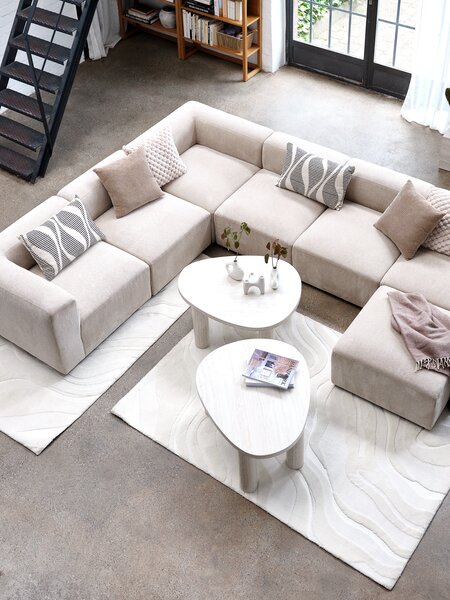 Sofa module SKEJBY corner/end beige fabric