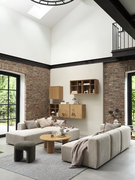 Sofa module SKEJBY corner/end beige fabric