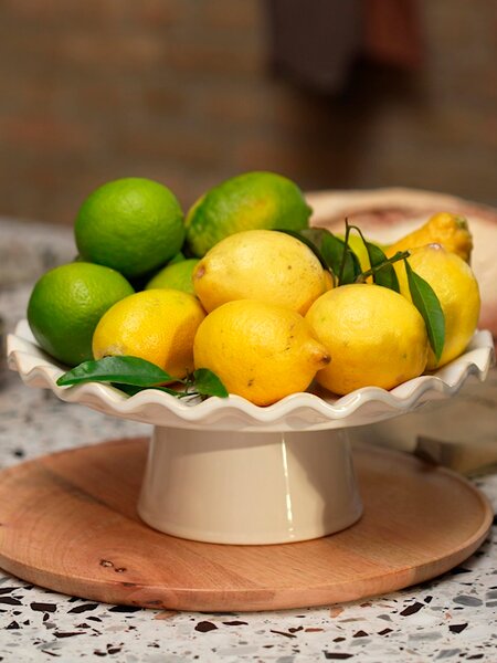 Cake stand SUNE D28xH10cm white