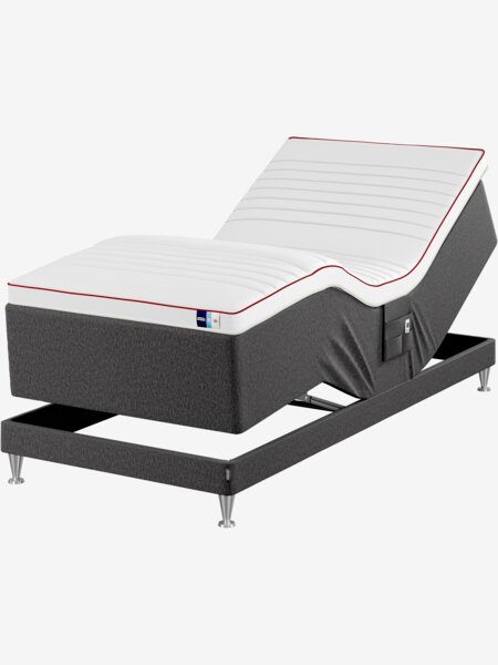 Elevationsseng 90x200cm TEMPRAKON ULA grå-47 Meget fast