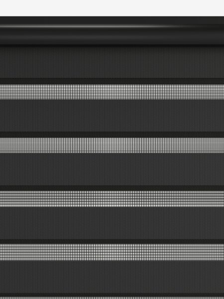 Rolgordijn duo ALSTEN 80x180 zwart cassette