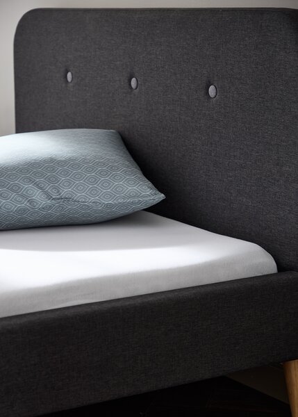 Sábana bajera ajustable de jersey JANNE 90x200x30 blanco