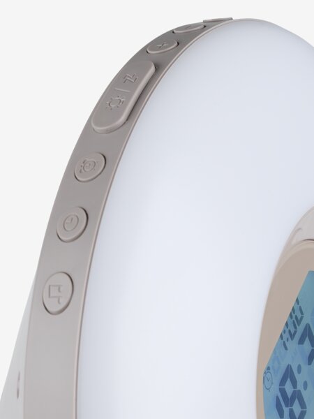 Wake-up light vekkerklokke EVALD B11xL17xH17cm varm grå