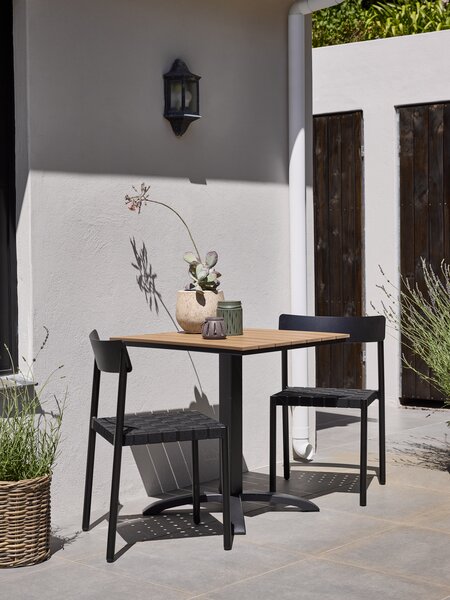 Стіл HOBRO д.70см натура + 2 Стільці HAGLEBU чорний