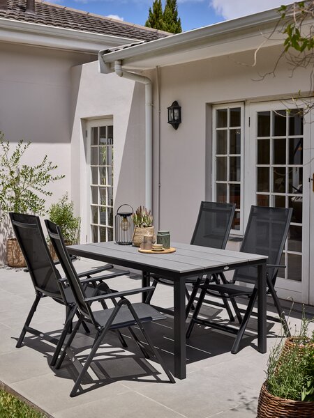 Vrtna miza MARIELYST Š90xD205 siva