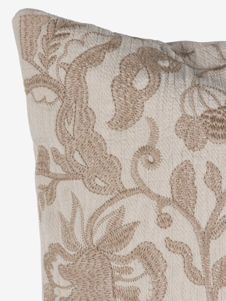 Pynteputetrekk ROSE 50x50 beige/mørk sand