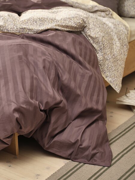 Sateen duvet cover set NELL Double dusty grape
