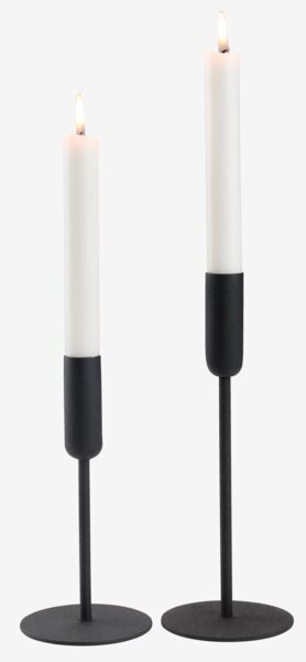 Portacandela OLAV Ø9xH24 cm nero