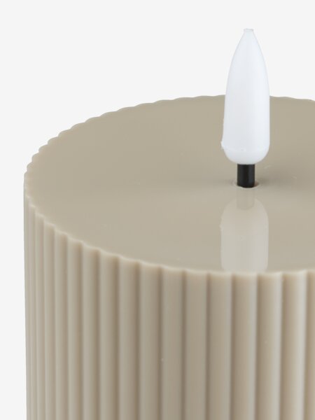 LED-kubbelys AKSEL Ø8xH13cm beige