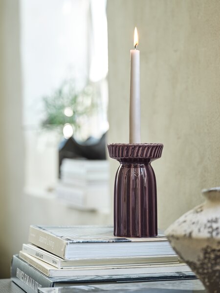 Lysholder INGAR Ø10xH16cm aubergine