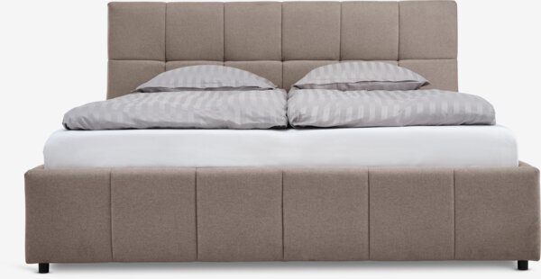 Postelový rám VEMMELEV s úlož. prostorem 180x200 tm. písková
