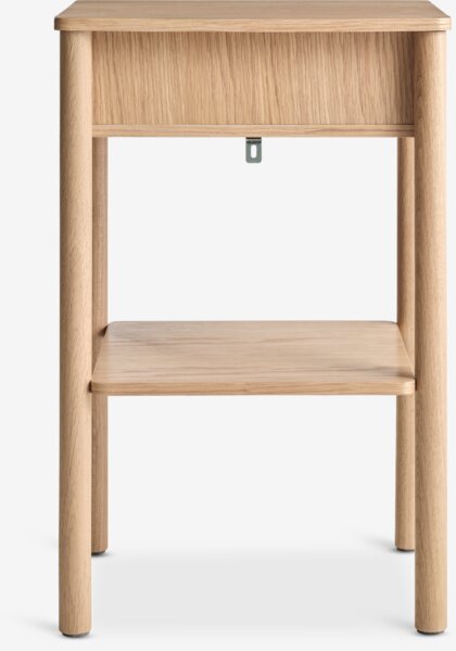 Sängbord HEMME 1 låda natur ek